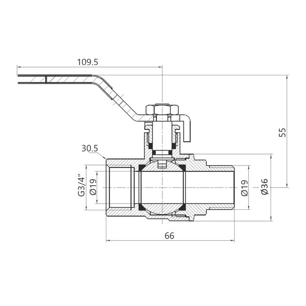 Кран шаровой SD Forte 3/4" ВН для воды (ручка) SF605W20, фото , изображение 2 | SNABZHENIE.com.ua Кран шаровой SD Forte 3/4" ВН для воды (ручка) SF605W20, фото , изображение 2 | SNABZHENIE.com.ua