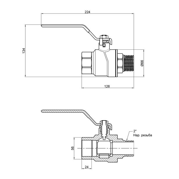 Кран шаровой SD Forte 2" ВН для воды (ручка) SF605W50, фото , изображение 2 | SNABZHENIE.com.ua Кран шаровой SD Forte 2" ВН для воды (ручка) SF605W50, фото , изображение 2 | SNABZHENIE.com.ua
