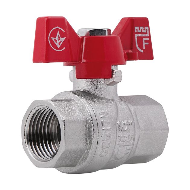 Кран шаровой SD Forte 1/2" ВР для воды (бабочка) SF602W15, фото  | SNABZHENIE.com.ua