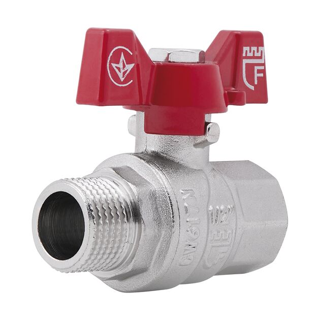 Кран шаровой SD Forte 1/2" ВН для воды (бабочка) SF607W15, фото  | SNABZHENIE.com.ua