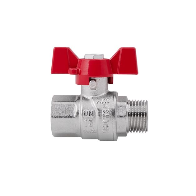 Кран шаровой SD Forte 1/2" ВН для воды (бабочка) SF607W15, фото , зображення 3 | SNABZHENIE.com.ua Кран шаровой SD Forte 1/2" ВН для воды (бабочка) SF607W15, фото , зображення 3 | SNABZHENIE.com.ua