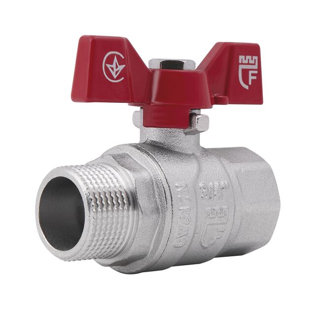 Кран шаровой SD Forte 3/4" ВН для воды (бабочка) SF607W20, фото  | SNABZHENIE.com.ua
