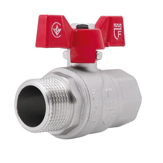 Кран шаровой SD Forte 1" ВН для воды (бабочка) SF607W25, фото  | SNABZHENIE.com.ua