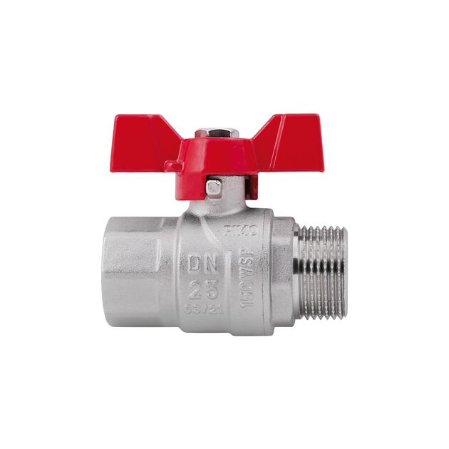 Кран шаровой SD Forte 1" ВН для воды (бабочка) SF607W25, фото , зображення 3 | SNABZHENIE.com.ua Кран шаровой SD Forte 1" ВН для воды (бабочка) SF607W25, фото , зображення 3 | SNABZHENIE.com.ua
