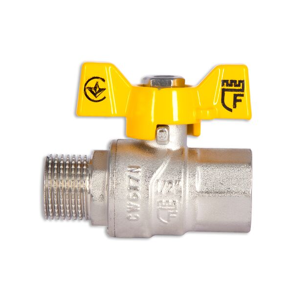 Кран шаровой SD Forte 1/2" ВН для газа (бабочка) SF607G15, фото , зображення 4 | SNABZHENIE.com.ua Кран шаровой SD Forte 1/2" ВН для газа (бабочка) SF607G15, фото , зображення 4 | SNABZHENIE.com.ua