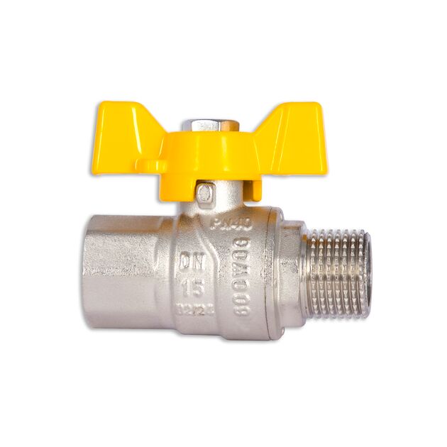 Кран шаровой SD Forte 1/2" ВН для газа (бабочка) SF607G15, фото , зображення 5 | SNABZHENIE.com.ua Кран шаровой SD Forte 1/2" ВН для газа (бабочка) SF607G15, фото , зображення 5 | SNABZHENIE.com.ua
