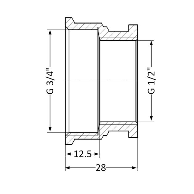 Муфта SD Plus 1/2"х3/4" ВР SD4051520, фото , изображение 2 | SNABZHENIE.com.ua Муфта SD Plus 1/2"х3/4" ВР SD4051520, фото , изображение 2 | SNABZHENIE.com.ua