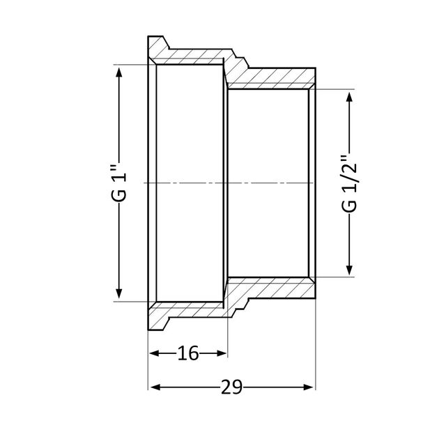Муфта SD Plus 1/2"х1" ВР SD4051525, фото , изображение 2 | SNABZHENIE.com.ua Муфта SD Plus 1/2"х1" ВР SD4051525, фото , изображение 2 | SNABZHENIE.com.ua