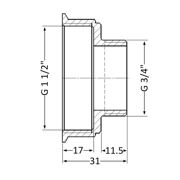 Переход SD Plus 1 1/2"х3/4" ВН SD4094020, фото , изображение 2 | SNABZHENIE.com.ua
