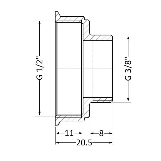 Переход SD Plus 1/2"х3/8" ВН SD409159, фото , изображение 2 | SNABZHENIE.com.ua Переход SD Plus 1/2"х3/8" ВН SD409159, фото , изображение 2 | SNABZHENIE.com.ua