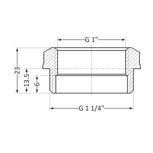 Футорка SD Plus 1 1/4"х1" НВ SD4233225, фото , изображение 2 | SNABZHENIE.com.ua Футорка SD Plus 1 1/4"х1" НВ SD4233225, фото , изображение 2 | SNABZHENIE.com.ua