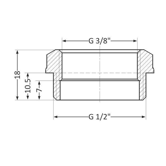 Футорка SD Plus 1/2"х3/8" НВ SD423159, фото , изображение 2 | SNABZHENIE.com.ua Футорка SD Plus 1/2"х3/8" НВ SD423159, фото , изображение 2 | SNABZHENIE.com.ua