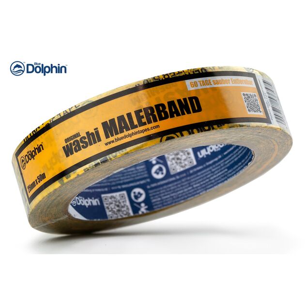 Малярная лента (скотч) 25мм х 50м Blue Dolphin WASHI XF7 рисовая бумага 5 шт, фото , изображение 7 | SNABZHENIE.com.ua Малярная лента (скотч) 25мм х 50м Blue Dolphin WASHI XF7 рисовая бумага 5 шт, фото , изображение 7 | SNABZHENIE.com.ua