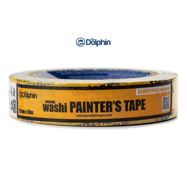 Малярная лента (скотч) 25мм х 50м Blue Dolphin WASHI XF7 рисовая бумага 3 шт, фото , изображение 6 | SNABZHENIE.com.ua Малярная лента (скотч) 25мм х 50м Blue Dolphin WASHI XF7 рисовая бумага 3 шт, фото , изображение 6 | SNABZHENIE.com.ua