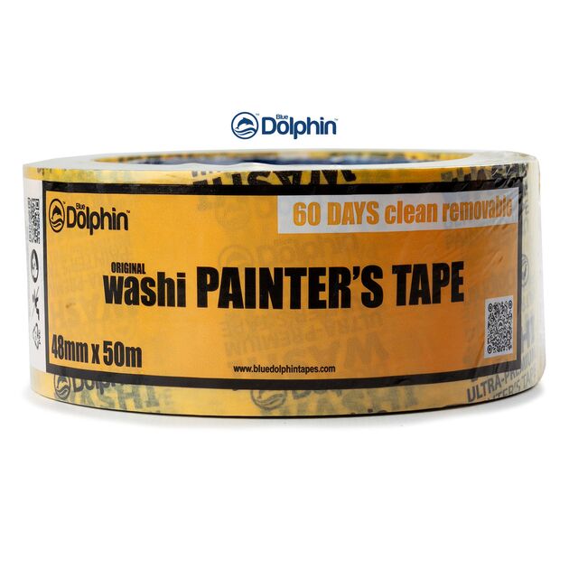 Малярная лента (скотч) 48мм х 50м Blue Dolphin WASHI XF7 рисовая бумага 5 шт, фото , изображение 4 | SNABZHENIE.com.ua Малярная лента (скотч) 48мм х 50м Blue Dolphin WASHI XF7 рисовая бумага 5 шт, фото , изображение 4 | SNABZHENIE.com.ua