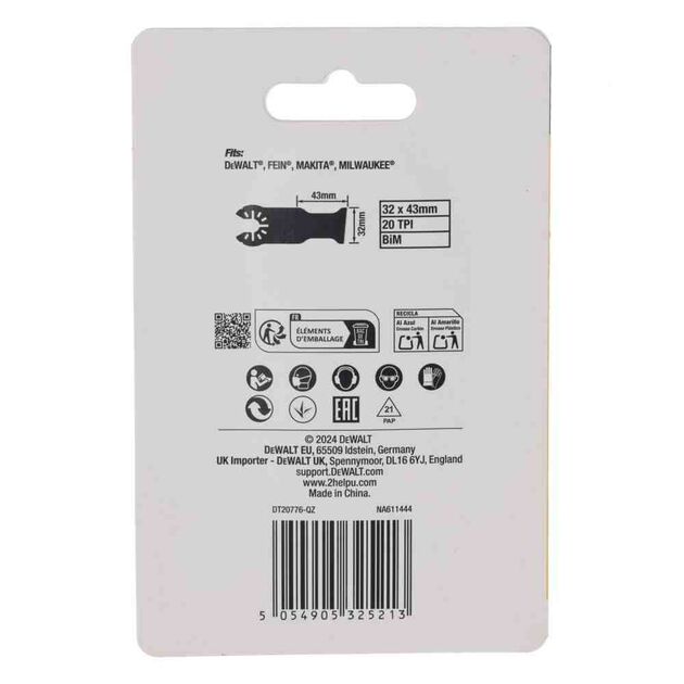 Полотно пильное погружное Extreme DeWALT DT20776, фото , зображення 7 | SNABZHENIE.com.ua