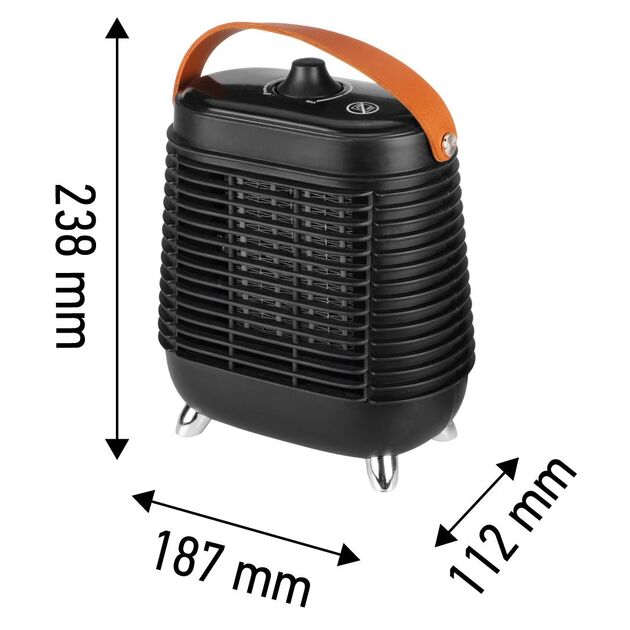 Тепловентилятор електричний Neo Tools, 1.5кВт, термостат, чорний, 1.08кг, фото , изображение 6 | SNABZHENIE.com.ua