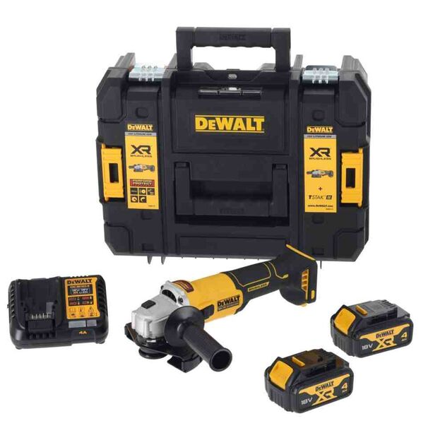 Шлифмашина угловая - болгарка аккумуляторная бесщёточная DeWALT DCG407M2T, фото , изображение 6 | SNABZHENIE.com.ua