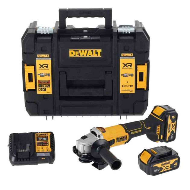 Шлифмашина угловая - болгарка аккумуляторная бесщёточная DeWALT DCG407M2T, фото , изображение 7 | SNABZHENIE.com.ua