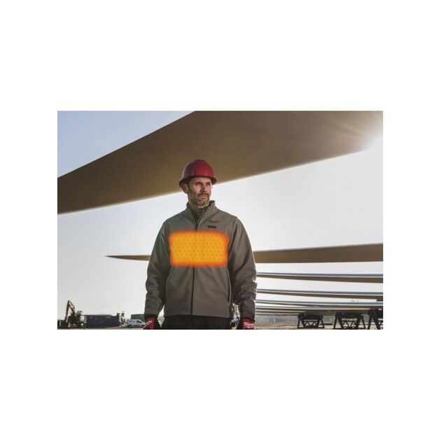 Куртка с електроподогревом MILWAUKEE, M12 HJGR6-0(XL), серая, (XL), фото , изображение 5 | SNABZHENIE.com.ua Куртка с електроподогревом MILWAUKEE, M12 HJGR6-0(XL), серая, (XL), фото , изображение 5 | SNABZHENIE.com.ua