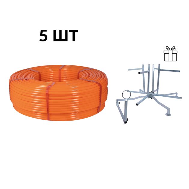 Акционный набор Thermo Alliance: 5 бух. Труба PEX-A EVOH ORANGE, 3 слоя, 16×2,0 мм (320 м), Spain + Оборудование для размотки трубы, фото  | SNABZHENIE.com.ua
