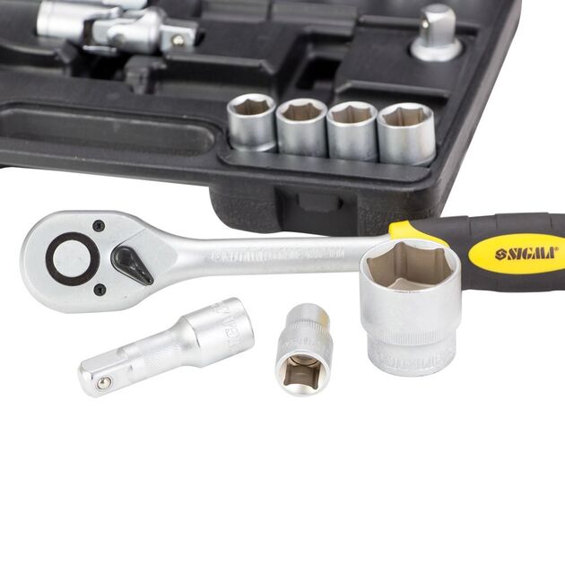 Набор насадок торцевых 1/2" 21шт CrV mid SIGMA (6003721), фото , изображение 3 | SNABZHENIE.com.ua Набор насадок торцевых 1/2" 21шт CrV mid SIGMA (6003721), фото , изображение 3 | SNABZHENIE.com.ua