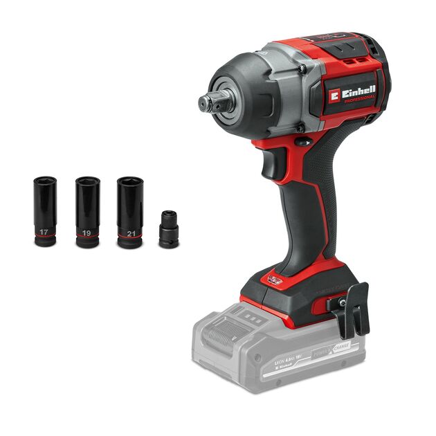 Гайковерт акумуляторний ударний Einhell Professional TP-CW 18/750-C Li BL - Solo 18В безщітковий 750Нм 0-2200об/хв 1.78кг без АКБ та ЗП, фото , изображение 5 | SNABZHENIE.com.ua Гайковерт акумуляторний ударний Einhell Professional TP-CW 18/750-C Li BL - Solo 18В безщітковий 750Нм 0-2200об/хв 1.78кг без АКБ та ЗП, фото , изображение 5 | SNABZHENIE.com.ua