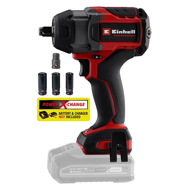 Гайковерт акумуляторний ударний Einhell Professional TP-CW 18/750-C Li BL - Solo 18В безщітковий 750Нм 0-2200об/хв 1.78кг без АКБ та ЗП, фото , изображение 2 | SNABZHENIE.com.ua Гайковерт акумуляторний ударний Einhell Professional TP-CW 18/750-C Li BL - Solo 18В безщітковий 750Нм 0-2200об/хв 1.78кг без АКБ та ЗП, фото , изображение 2 | SNABZHENIE.com.ua