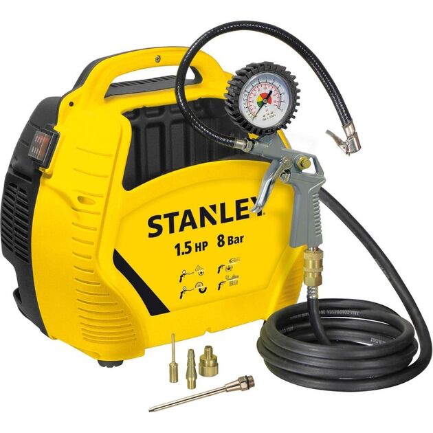 Компресор повітряний Stanley безолійний 1100Вт 180л/хв 8бар 6.1кг, фото  | SNABZHENIE.com.ua