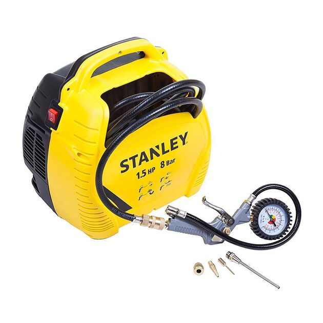 Компресор повітряний Stanley безолійний 1100Вт 180л/хв 8бар 6.1кг, фото , зображення 3 | SNABZHENIE.com.ua Компресор повітряний Stanley безолійний 1100Вт 180л/хв 8бар 6.1кг, фото , зображення 3 | SNABZHENIE.com.ua