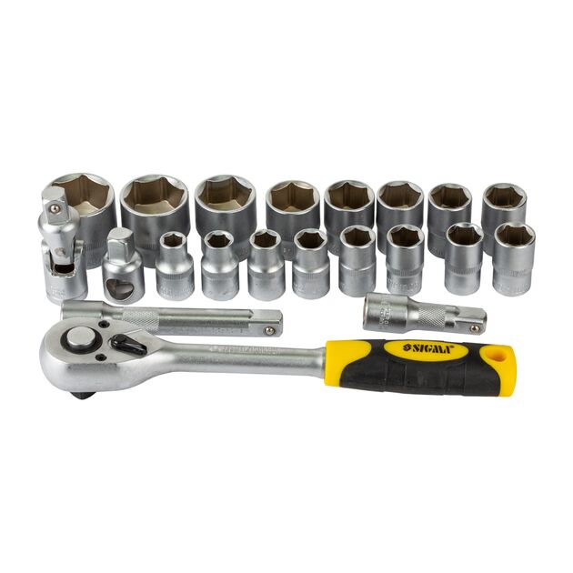 Набор насадок торцевых 1/2" 21шт CrV mid SIGMA (6003721), фото , изображение 6 | SNABZHENIE.com.ua Набор насадок торцевых 1/2" 21шт CrV mid SIGMA (6003721), фото , изображение 6 | SNABZHENIE.com.ua