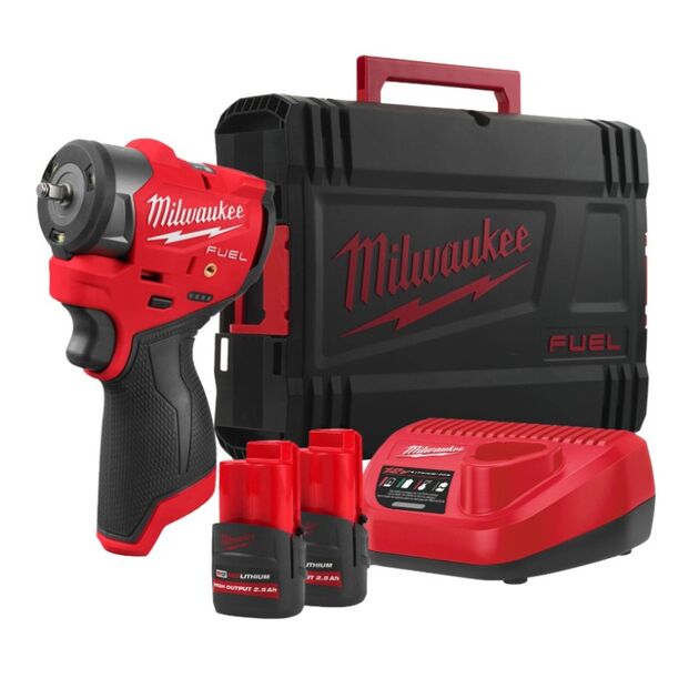 Гайковерт аккумуляторный бесщеточный MILWAUKEE 1/4'' (136 Нм) M12 FSCIWF14-252X, с кольцом, фото  | SNABZHENIE.com.ua Гайковерт аккумуляторный бесщеточный MILWAUKEE 1/4'' (136 Нм) M12 FSCIWF14-252X, с кольцом, фото  | SNABZHENIE.com.ua