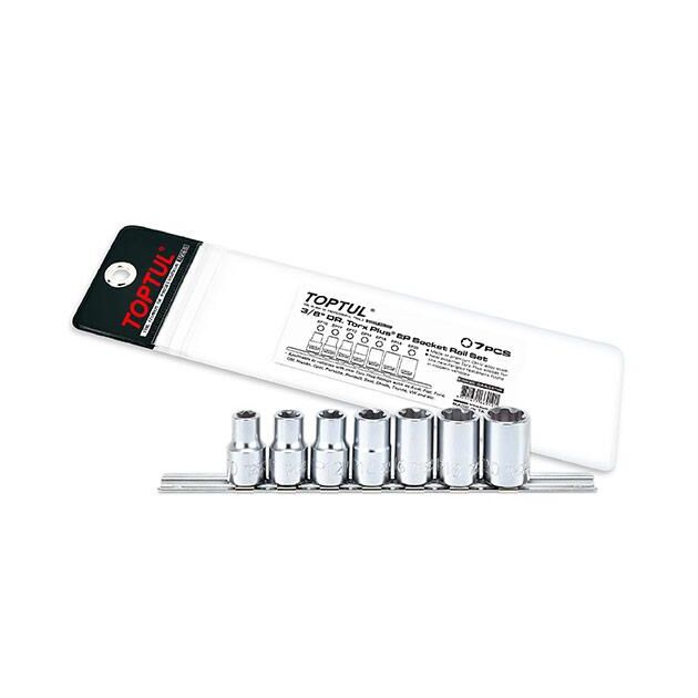 Набор головок Torx Plus EP 3/8" EP10-EP20 7ед. TOPTUL GAAG0706, фото  | SNABZHENIE.com.ua