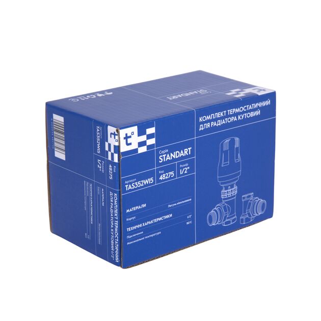 Термостатический набор Thermo Alliance Standart угловой 1/2" TAS352W15, фото , зображення 3 | SNABZHENIE.com.ua Термостатический набор Thermo Alliance Standart угловой 1/2" TAS352W15, фото , зображення 3 | SNABZHENIE.com.ua