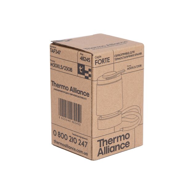 Thermo Alliance Forte Сервопривод 230В, M30x1,5, тип закрыт. (NC) TAF347, фото , зображення 5 | SNABZHENIE.com.ua Thermo Alliance Forte Сервопривод 230В, M30x1,5, тип закрыт. (NC) TAF347, фото , зображення 5 | SNABZHENIE.com.ua