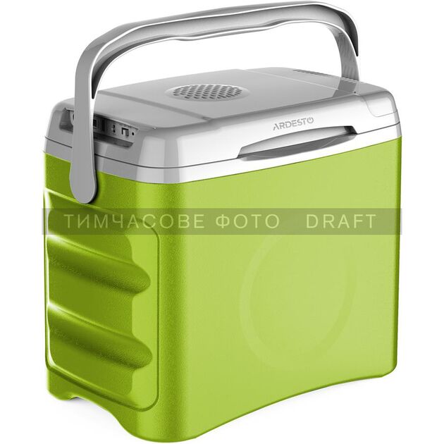 Холодильник дорожній ARDESTO, 2в1, 25л, 220/12В, підігрів 55°C, охолодження 18-20°C, А+++, USB-порт, 4.8кг, салатовий, фото , изображение 2 | SNABZHENIE.com.ua