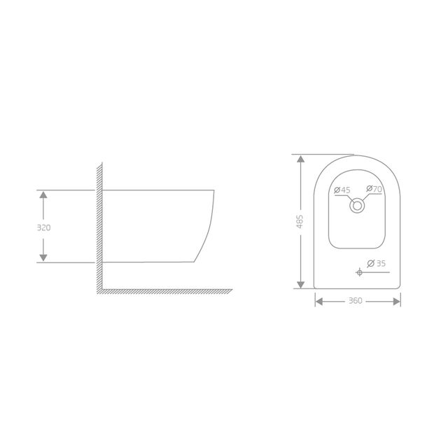 Биде подвесное Qtap Jay 485х360х320 мм White, фото , зображення 2 | SNABZHENIE.com.ua Биде подвесное Qtap Jay 485х360х320 мм White, фото , зображення 2 | SNABZHENIE.com.ua