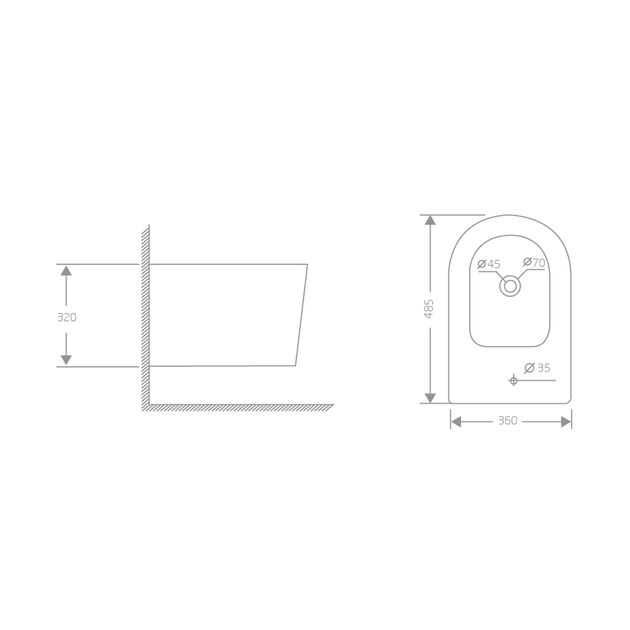 Биде подвесное Qtap Swan 485х360х320 мм, White QT16555379W, фото , изображение 2 | SNABZHENIE.com.ua Биде подвесное Qtap Swan 485х360х320 мм, White QT16555379W, фото , изображение 2 | SNABZHENIE.com.ua