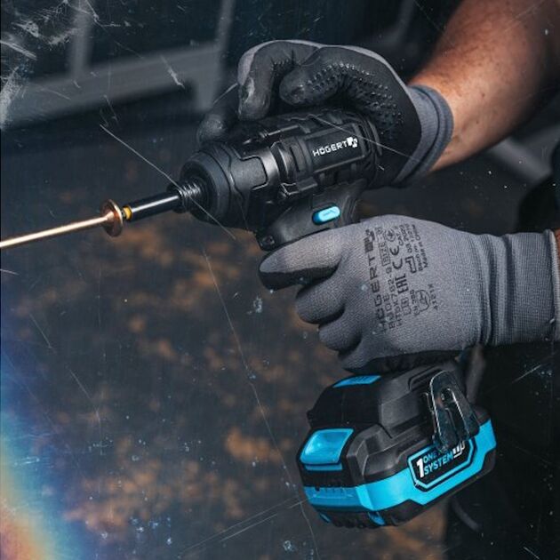 HOEGERT Аккумуляторный бесщеточный ударный импульсный шуруповёрт, фото , изображение 3 | SNABZHENIE.com.ua