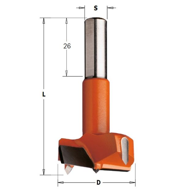 Сверло чашечное длинное 45x70 мм, хвостовик 10 мм CMT, фото  | SNABZHENIE.com.ua
