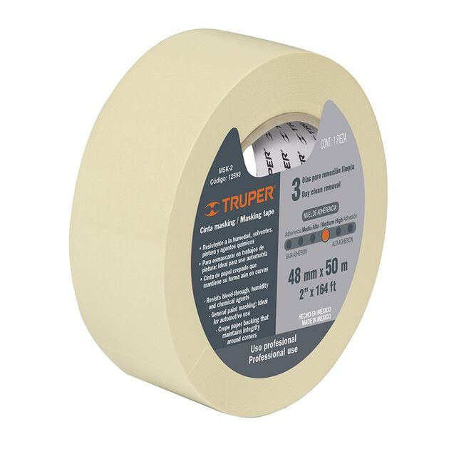 Малярный скотч бумажный 50 м х 38 мм TRUPER (MSK-1-1/2), фото  | SNABZHENIE.com.ua