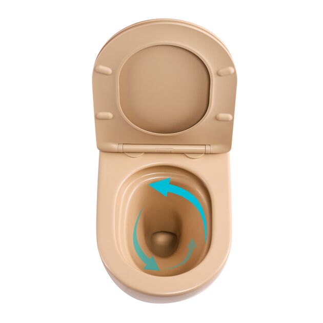 Унитаз подвесной Robin Ultra Quiet 490×365×325 мм, Beige, с сиденьем Slim Duroplast / Soft-close / Quick Release QT13332381АSSB Qtap, фото , изображение 6 | SNABZHENIE.com.ua Унитаз подвесной Robin Ultra Quiet 490×365×325 мм, Beige, с сиденьем Slim Duroplast / Soft-close / Quick Release QT13332381АSSB Qtap, фото , изображение 6 | SNABZHENIE.com.ua