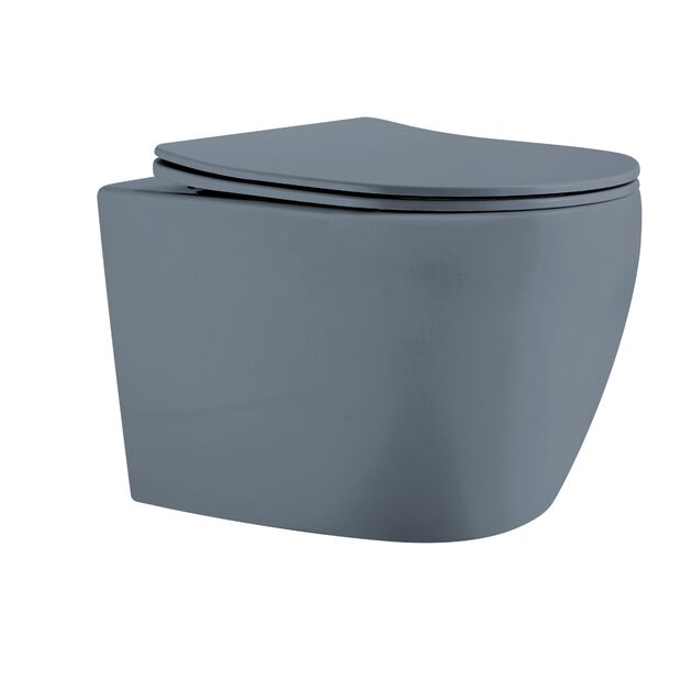 Унитаз подвесной Robin Ultra Quiet 490×365×325 мм, Anthracite, с сиденьем Slim Duroplast / Soft-close / Quick Release QT13332381АSAN Qtap, фото  | SNABZHENIE.com.ua Унитаз подвесной Robin Ultra Quiet 490×365×325 мм, Anthracite, с сиденьем Slim Duroplast / Soft-close / Quick Release QT13332381АSAN Qtap, фото  | SNABZHENIE.com.ua