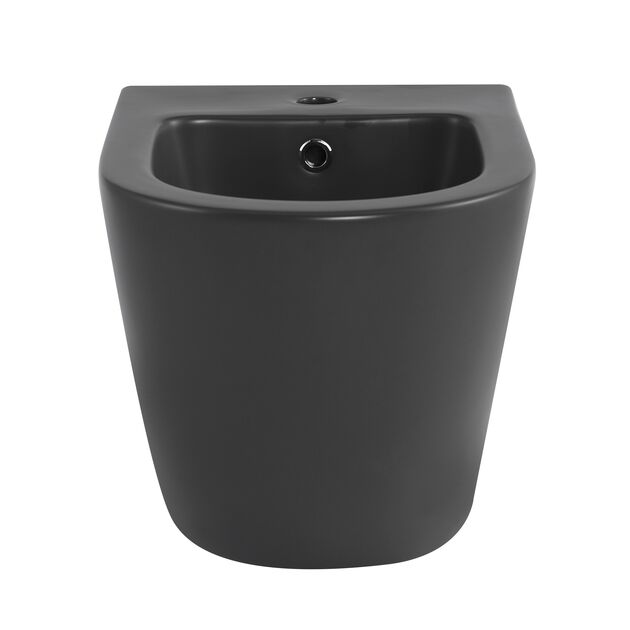 Биде подвесное Qtap Robin 515x370x350 мм, Anthracite QT13551381GAN, фото , изображение 3 | SNABZHENIE.com.ua Биде подвесное Qtap Robin 515x370x350 мм, Anthracite QT13551381GAN, фото , изображение 3 | SNABZHENIE.com.ua