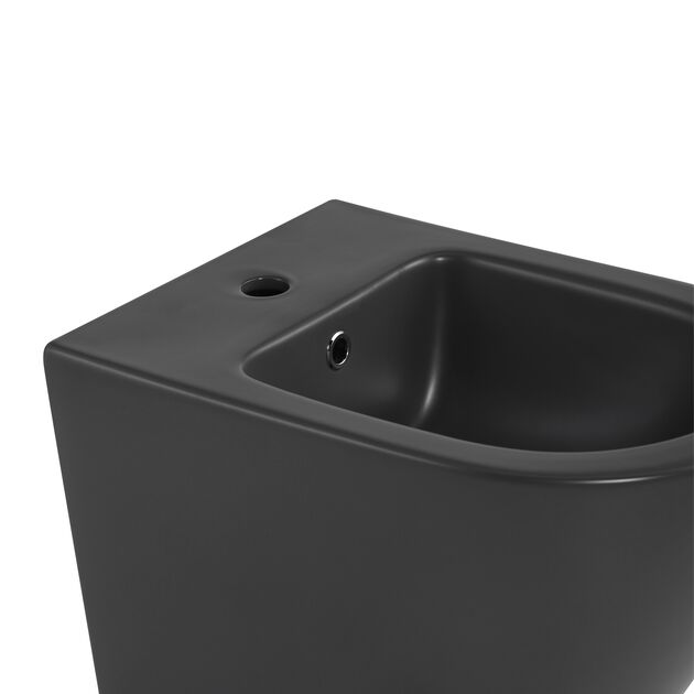 Биде подвесное Qtap Robin 515x370x350 мм, Anthracite QT13551381GAN, фото , изображение 5 | SNABZHENIE.com.ua Биде подвесное Qtap Robin 515x370x350 мм, Anthracite QT13551381GAN, фото , изображение 5 | SNABZHENIE.com.ua