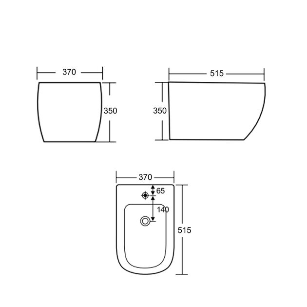 Биде подвесное Qtap Robin 515x370x350 мм, Marble QT13551381GMR, фото , изображение 2 | SNABZHENIE.com.ua Биде подвесное Qtap Robin 515x370x350 мм, Marble QT13551381GMR, фото , изображение 2 | SNABZHENIE.com.ua