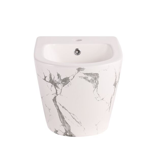 Биде подвесное Qtap Robin 515x370x350 мм, Marble QT13551381GMR, фото , изображение 3 | SNABZHENIE.com.ua Биде подвесное Qtap Robin 515x370x350 мм, Marble QT13551381GMR, фото , изображение 3 | SNABZHENIE.com.ua