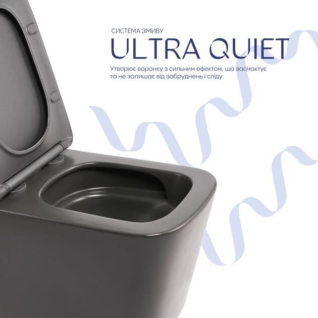 Унитаз подвесной Tern Ultra Quiet 490×365×325 мм, Anthracite, с сиденьем Slim Duroplast / Soft-close / Quick Release QT17332303ASAN Qtap, фото , изображение 5 | SNABZHENIE.com.ua Унитаз подвесной Tern Ultra Quiet 490×365×325 мм, Anthracite, с сиденьем Slim Duroplast / Soft-close / Quick Release QT17332303ASAN Qtap, фото , изображение 5 | SNABZHENIE.com.ua