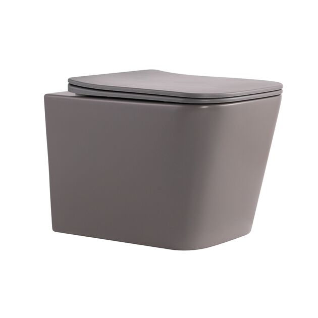 Унитаз подвесной Tern Ultra Quiet 490×365×325 мм, Stone Grey, с сиденьем Slim Duroplast / Soft-close / Quick Release QT17332303ASSG Qtap, фото  | SNABZHENIE.com.ua Унитаз подвесной Tern Ultra Quiet 490×365×325 мм, Stone Grey, с сиденьем Slim Duroplast / Soft-close / Quick Release QT17332303ASSG Qtap, фото  | SNABZHENIE.com.ua