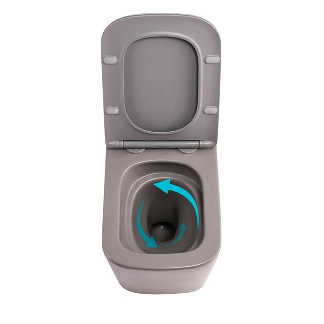 Унитаз подвесной Tern Ultra Quiet 490×365×325 мм, Stone Grey, с сиденьем Slim Duroplast / Soft-close / Quick Release QT17332303ASSG Qtap, фото , зображення 6 | SNABZHENIE.com.ua Унитаз подвесной Tern Ultra Quiet 490×365×325 мм, Stone Grey, с сиденьем Slim Duroplast / Soft-close / Quick Release QT17332303ASSG Qtap, фото , зображення 6 | SNABZHENIE.com.ua